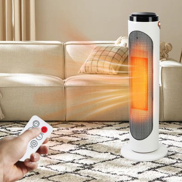 VILOBOS 750W/1500W Tower Space Heater Ceramic Portable Oscillating Timer Remote