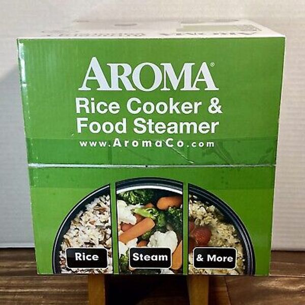 Aroma Rice Cooker & Food Steamer (ARC-614BP) w Bonus Steam Tray New in Box