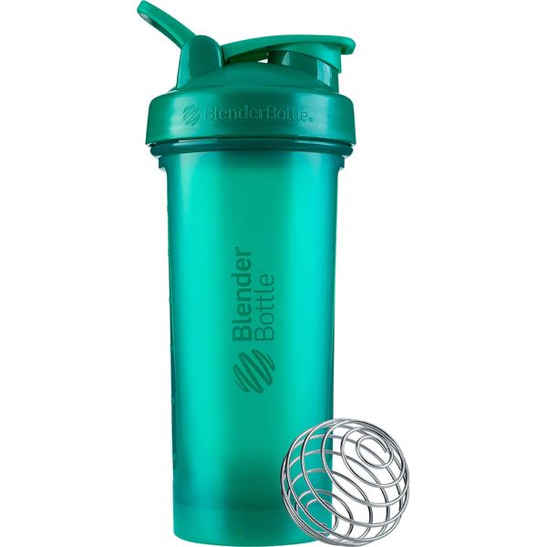 BlenderBottle Classic V2 Shaker Bottle Perfect for Protein Shakes and Pre Workout, 28-Ounce, Emerald Green