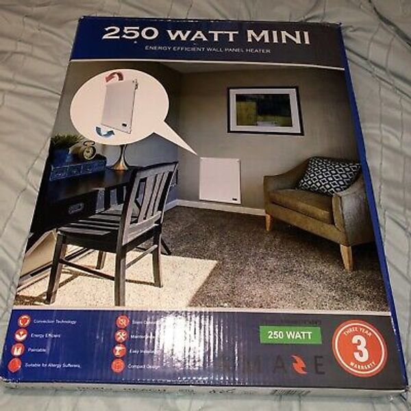 Amaze SOLO 400Watt-Wall Mount Room Space Heater Panel - Electric Convection Room