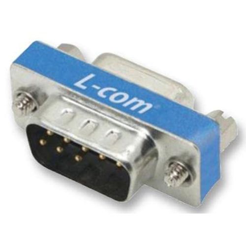 L COM DMA060MF Null Modem, D-SUB Plug 9 Position to D-SUB Receptacle 9 Position, D SUB Connector Adapter, Male to Female