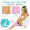 Vive Exfoliating Mitts for Body (4 Pack) - Scrub Gloves with Soap-Saver Pocket - Body Exfoliate Shower Dead Skin Remover - Deep Microdermabrasion Exfoliator for Kerastosis Pilaris - Premium