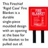 Firechief BPR1/K100-P Fire Blanket, Rigid Case, 1.1 m x 1.1 m, Red