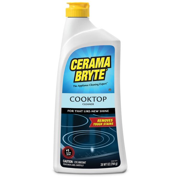 Cerama Bryte Removes Tough Stains Cooktop and Stove Top Cleaner for Glass - Ceramic Surfaces, 1-28 oz