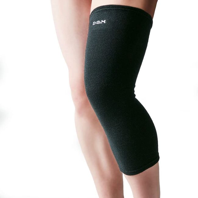 Volleyball Knee Supporter, For Knees, Black, One Size Fits Most, Made in Japan, 111793, Knee Thigh Long, D&M, D&M Support, Fixed, High Support, Abrasion Resistant, Quick Drying, Stretchable, Unisex,