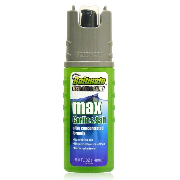 Baitmate Max Garlic with Salt Scent Fish Attractant, 5 Fluid-Ounce