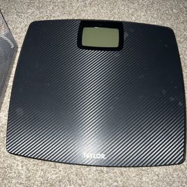 Taylor Digital Glass Bathroom Scale with Silver Finish 