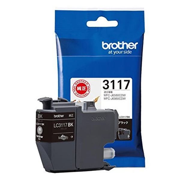 Brother Genuine Ink Cartridge Black lc3117bk Bulk [X 3 Set]