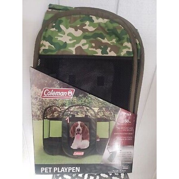 COLEMAN PET PLAY PEN NIB EASY SET UP DOGS UP TO 50 LBS FOLDS UP IN SECONDS