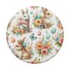 Kawaii Easter Egg Decor Flower Pattern Cute Bunny Rabbit PopSockets with Interchangeable PopGrip