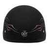 VCAN Cruiser Intricate Butterfly Flat Black Large Half Helmet