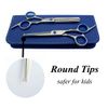 LIGICKY Baby Hair Cutting Scissors Set Professional Safety Round Tip Stainless Steel Hair thinning Shears Bang Hair Scissor for Kids/Salon/Home