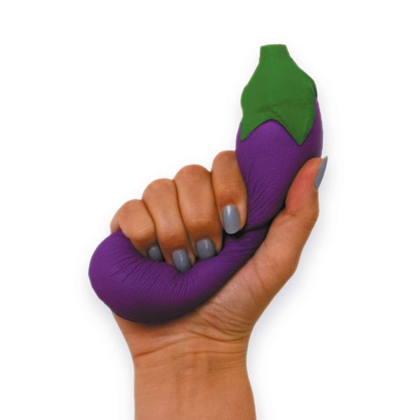 Maia Gifts Eggplant Squishy - Aubergine Super Soft Stress Ball - an Above Average 7 Inches of Stress Relief for Your Hand to Squeeze - Emoji-Inspired Soft Foam Squishy