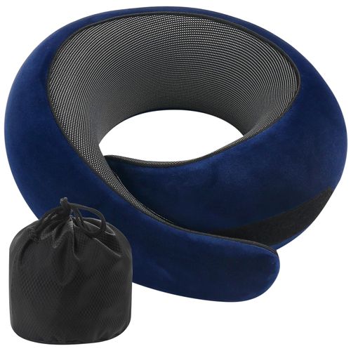 Badink®Travel Pillow, Neck Travel Pillow, Memory Foam Neck Travel Pillow, for Airplane Sleeping Neck Support,A Versatile and Exquisite Neck Pillow (darkblue)