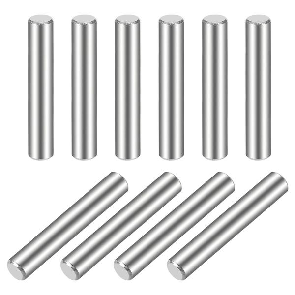 uxcell Dowel Pins 304 Stainless Steel Cylindrical Shelf Support Pins 10 Pcs 4mm x 30mm