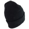 Trendy Apparel Shop Oversized Big Size Plain Ribbed Knit Cuff Long Beanie Hat - Black - 2XL