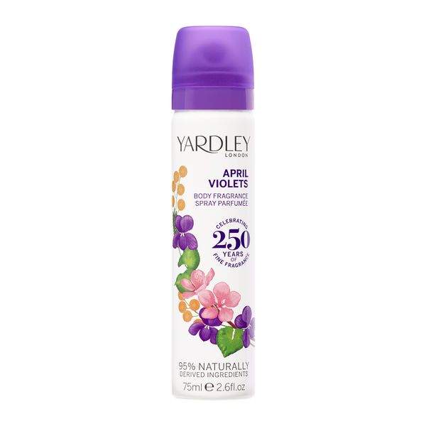 Yardley April Violets for Women Deodorant Body Spray, 2.6 Ounce