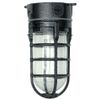 Woods L1706BLK Vandal Resistant 150W Incandescent Security Light Ceiling Mount Hammered Black