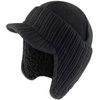 RockJock Peaked Beanie Hat Black