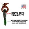 3/8" x 35' Steel Core Wire Rope Winch Line Wrecker Cable Eye Hook Latch Tow Pull