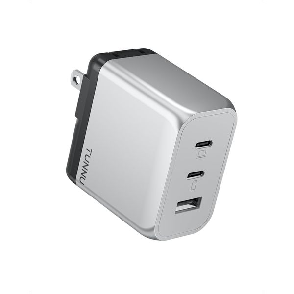 PD Charger 65W USB-C Type C Rapid Charger Adapter Compact PSE Certified 3 Ports GaN Technology PD3.0 Multi-Port Wall Mount MacBook Pro Air Compatible with iPhone 15/14/13/12 Pro Max, iPad Pro,