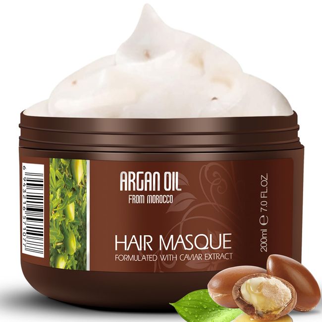 Super Hydrating Moroccan Argan Oil Hair Mask,Deep Conditioner Keratin Protein Repair Hair Mask ,Deep Conditioning Advanced Keratin Protein Hydrating Hair Treatment for Dry Damaged Color Treated Hair