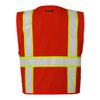 ML Kishigo Enhanced Visibility Multi-Pocket Mesh Vest L/XL Red/Lime - B103