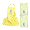 June Clever Eat Like No One is Watching Cotton Kitchen Apron with 2 Dishtowels