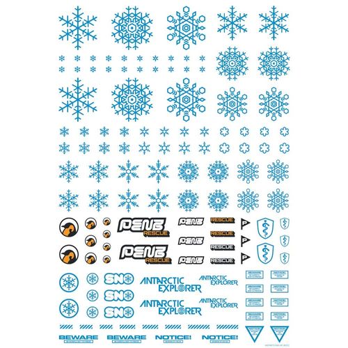 Haikyu Parts Snow Decal Blue 1 Piece Plastic Model Decal SNO-MC-BLU