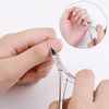 YFFSFDC Cuticle Nipper, Cuticle Pusher, Cuticle Cutter, Nail File, Set of 4, Cuticle Care Tool, Nail Nipper, Cuticle Remover, Cuticle Treatment, Cuticle Nipper, Pusher Tool Set