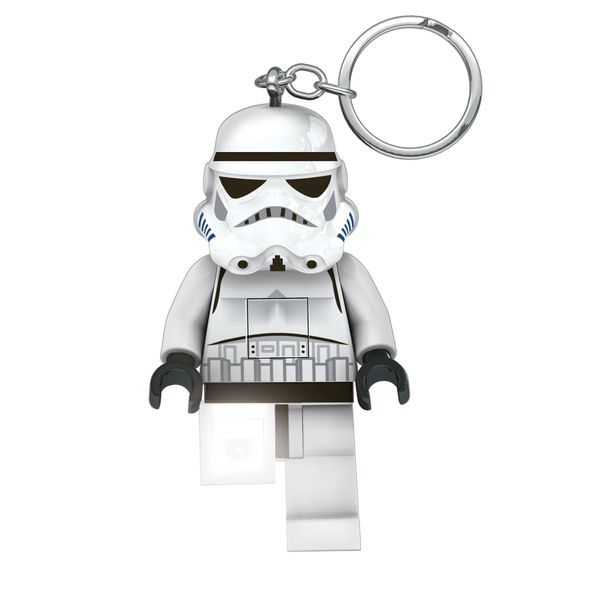 IQ Lego Star Wars - Stormtrooper Schlüsselanhänger mit LED-Taschenlampe Spielzeuggeschenke für Kinder - 76 mm große Figur - 2 CR2025 Batterien enthalten