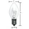 25 Pack - C7, Opaque Blue, 7W, E12 Candelabra Base Light Bulbs For String Lights