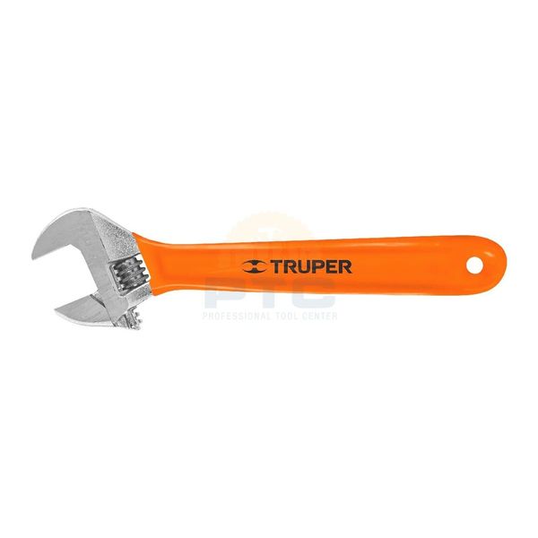 Truper PET-10X Adjustable wrench (parakeet) 10" chromed PVC handle