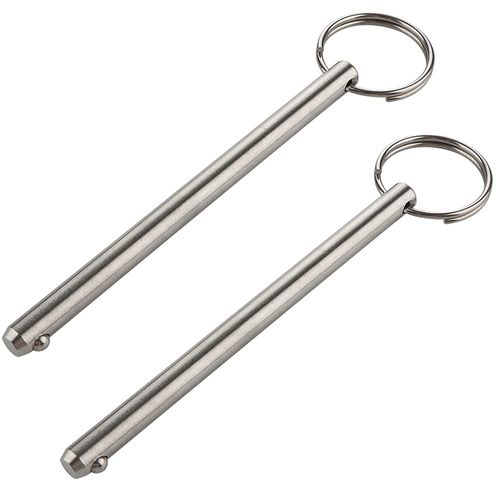 2 Pack Quick Release Pin, Diameter 5/16"(8mm), Overall Length 4.72"(120mm), Usable Length 4.13"(105mm), Full 316 Stainless Steel, Bimini Top Pin, Marine Hardware