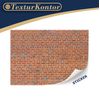 3 Sheets Self-Adhesive Wall Cladding for Dollhouse 1:12 Scale (Red Clinker)