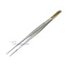 Debakey Vascular Tissue Thumb Forceps Atraumatic Tweezer 8" with Gold Handle 