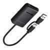 Cablecc NVME M.2 M-Key SATA NGFF SSD Docking External Enclosure with USB3.0 Type-C Type-A Horizontal Cable RTL9210B Chipset