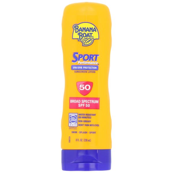 Banana Boat Sunscreen Sport Performance Broad Spectrum Sun Care Sunscreen Lotion - SPF 50, 8 Ounce by Banana Boat