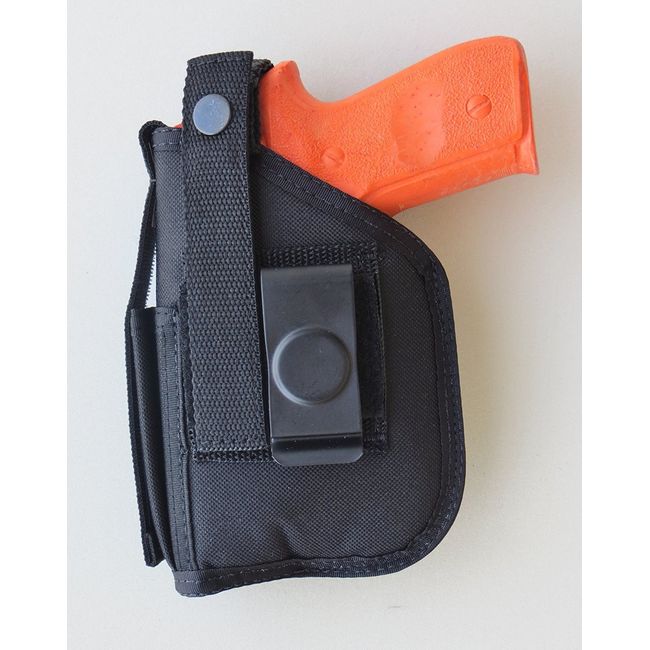 Holster with Mag Pouch for S&W SD9VE, SW9VE, SD40VE, SW40VE with Underbarrel Laser Mounted on Gun