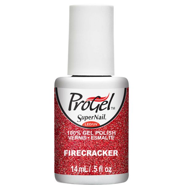 Supernail Progel Nail Lacquer, Firecracker, 0.5 Fluid Ounce