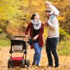 Stroller Cup Holder Adjustable Drink Holder with Phone Holder Universal Black