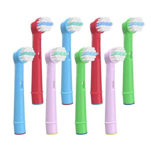 WuYan Compatible Brown Compatible Toothbrush Head Electric Toothbrush for Kids 8pcs