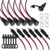 6 Sets 5.5 X 2.1Mm DC Power Jack Threaded Female Panel Mount Barrel Connector Ad