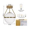 9.8" Modern Semi Flush Mount Ceiling Light Fixture Mid Century Ceiling Light ...