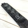 Walker & Williams LIC-12 Black Padded Strap with Traditional Tooling and Cross