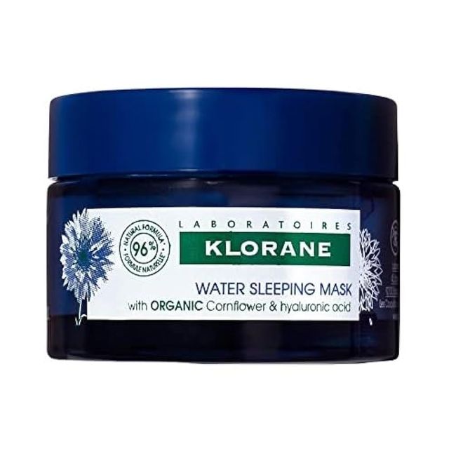 Klorane - Revitalizing Water Sleeping Mask with Organically Farmed Cornflower & Hyaluronic Acid - Hydrating Night Mask - Awaken, Moisturize, & Plump - Paraben & Silicone-Free - 1.6 fl. oz.