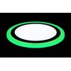 18w Round Recessed LED Ceiling Panel Light Dual Colour Cool White Green Ring