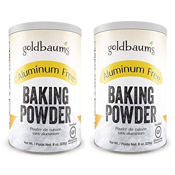 Goldbaums Baking Powder, Aluminum Free - Certified Gluten Free Baking Powder with Zero Cholesterol and Carbohydrates - Kosher Certified Bake Powder for Cooking - 8 Ounce (2 PACK)