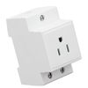Protective Contact DIN Rail Socket with Built in Earthing Outlet for Distribution Panel (US AC110?250V 15A)
