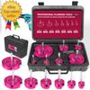 9Pcs PVC Pipe Reamer, Plastic PVC Pipe Fitting Reamer Plumbing Tools Kit Fit int